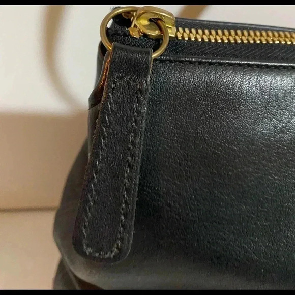 Coach vintage black leather satchel handbag - Picture 9 of 12